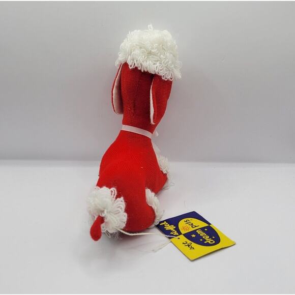 Vintage 1975 Dakin Dream Pets Red Poodle Puppy Dog Stuffed Animal Toy NOS - Picture 4 of 11